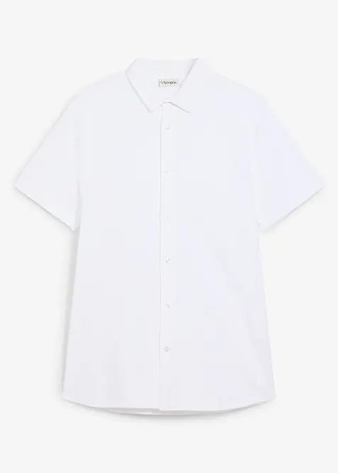 Chemise manches courtes en piqu&eacute; tr&egrave;s extensible, slim, bonprix