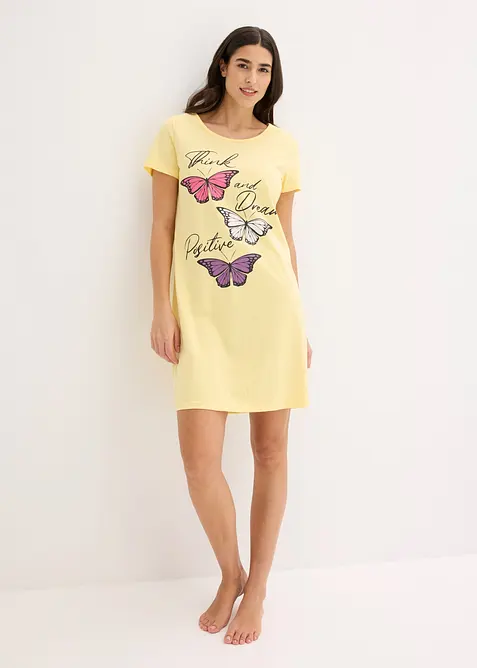 Chemise de nuit courte 100% coton, bonprix