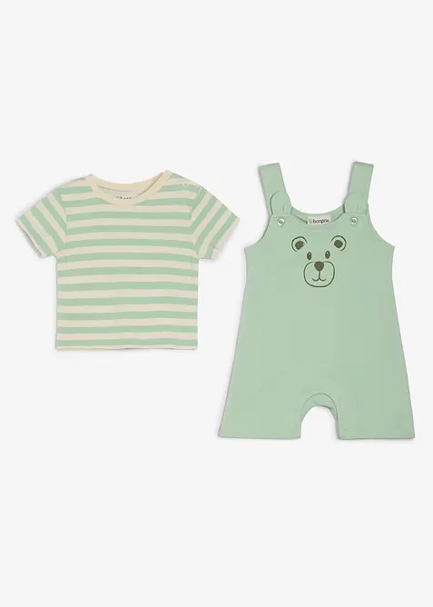 T-Shirt + Latzshorts (2-tlg. Set), bonprix