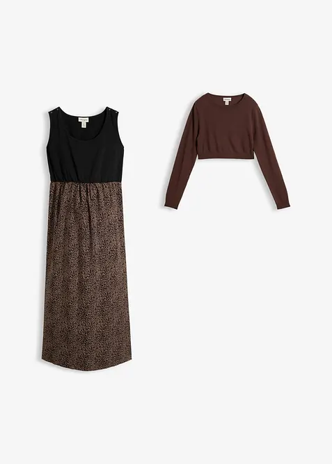 Ensemble robe et pull 3en1 pour la grossesse et l&rsquo;allaitement (ens. 2 pces), bonprix