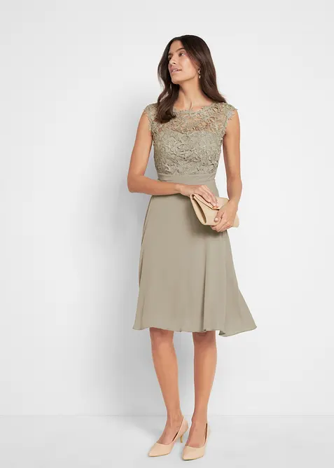 Minikleid mit Spitze, bonprix