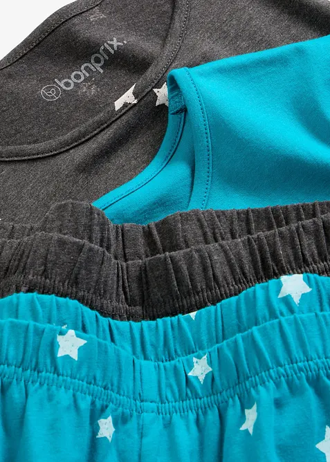 Lot de 2 pyjashorts 100% coton, bonprix