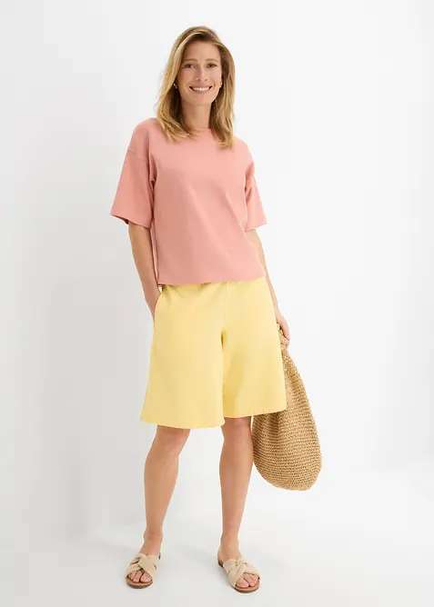Boxy-Shirt aus schwerer Bio-Baumwolle, bonprix