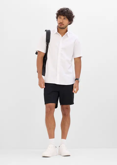 Kurzarmhemd aus Leinen-Mix in Regular Fit, bonprix