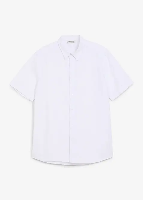 Kurzarmhemd aus Leinen-Mix in Regular Fit, bonprix