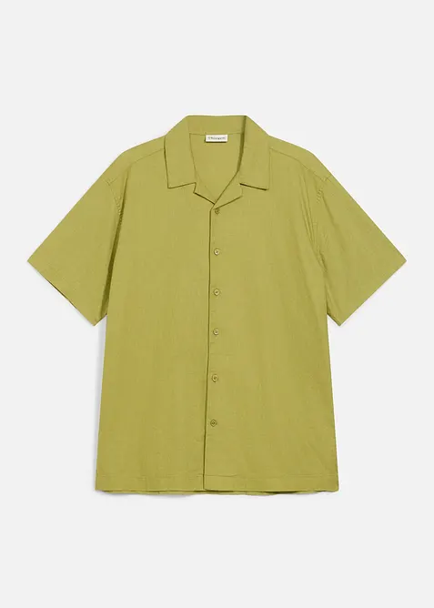 Kurzarmhemd aus Leinen-Mix in Loose Fit, bonprix