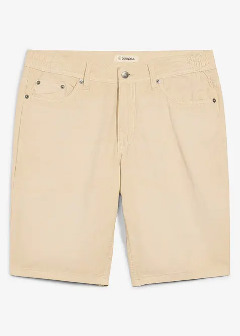 Leichte Bermuda mit Dehnbund aus colored Denim, Regular Fit, bonprix