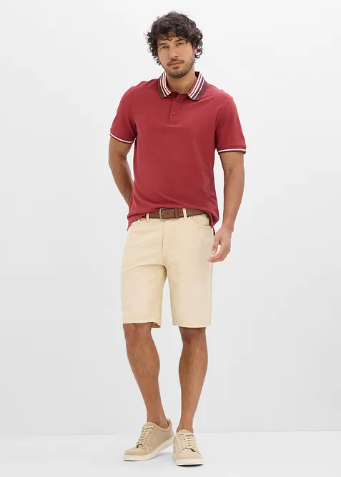 Leichte Bermuda mit Dehnbund aus colored Denim, Regular Fit, bonprix