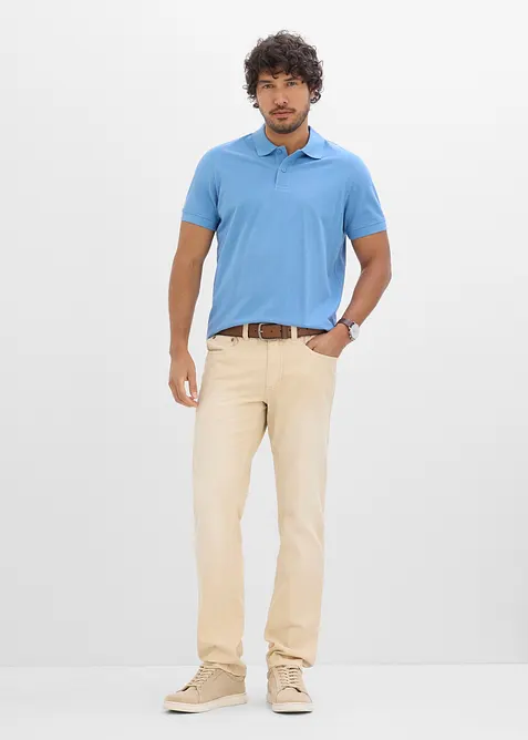Leichte Regular Fit Jeans mit Dehnbund aus colored Denim, Straight, bonprix