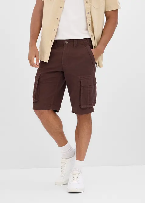 Leichte Jeans-Bermuda mit Dehnbund aus colored Denim, Relaxed Fit, bonprix