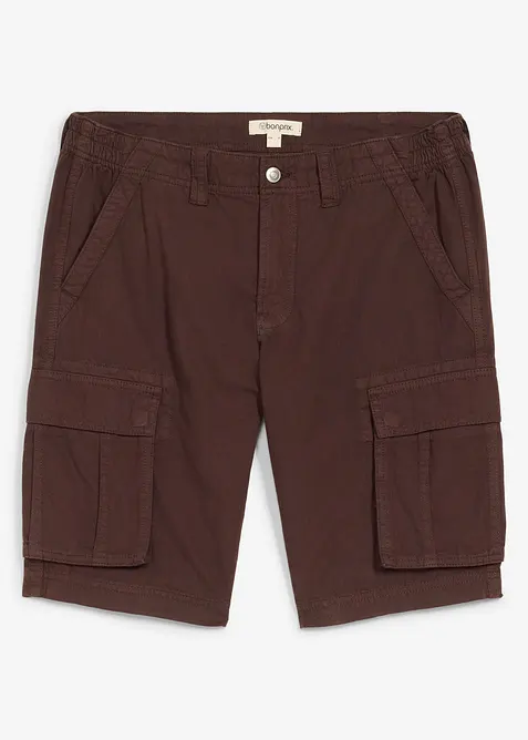Leichte Jeans-Bermuda mit Dehnbund aus colored Denim, Relaxed Fit, bonprix