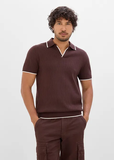 Gestricktes Poloshirt in Regular Fit, bonprix
