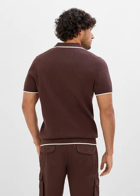 Gestricktes Poloshirt in Regular Fit, bonprix