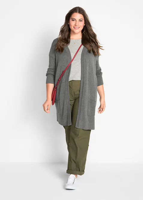 Longstrickjacke, Langarm, bonprix