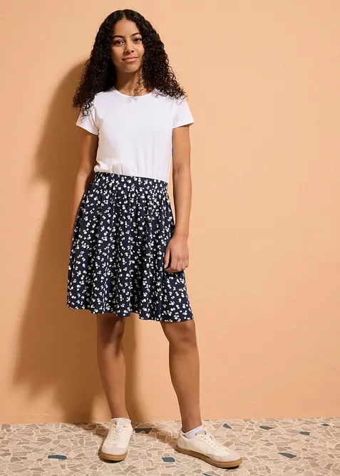 Jerseykleid aus elastischem Bio-Baumwoll-Mix, bonprix