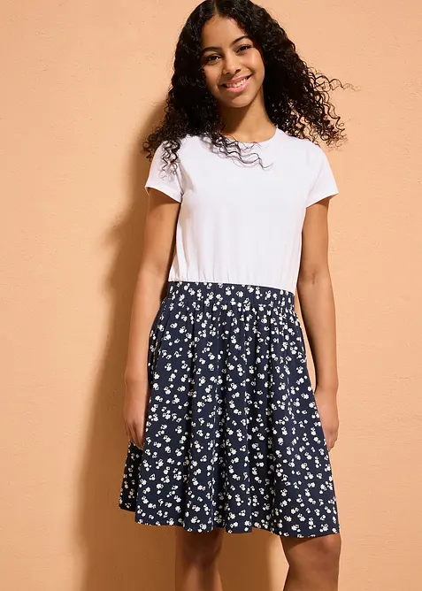 Jerseykleid aus elastischem Bio-Baumwoll-Mix, bonprix