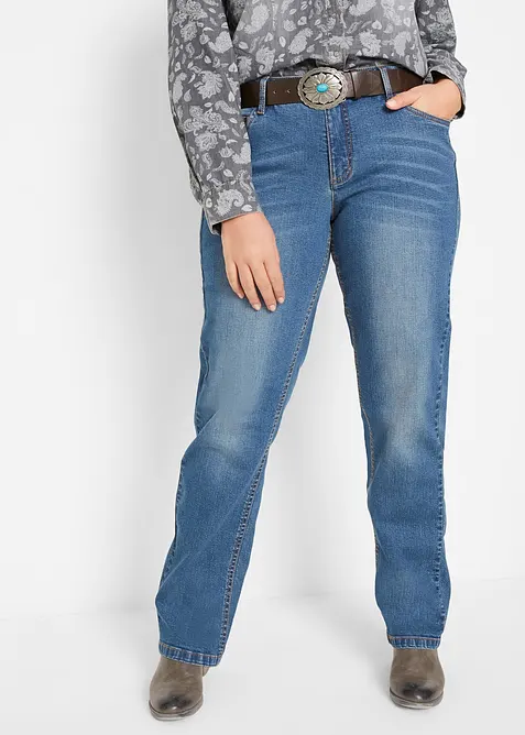 Straight-Jeans Mid Waist, Stretch, bonprix