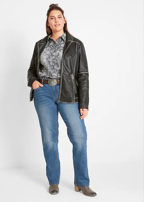 Straight-Jeans Mid Waist, Stretch, bonprix