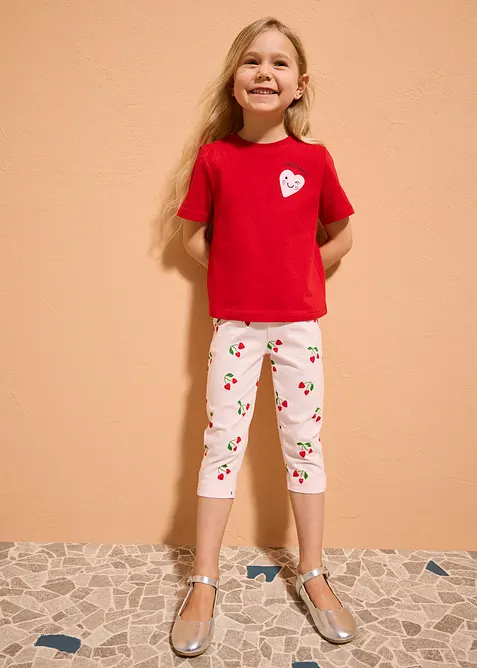 Lot de 3&nbsp;leggings corsaire en coton extensible, bonprix