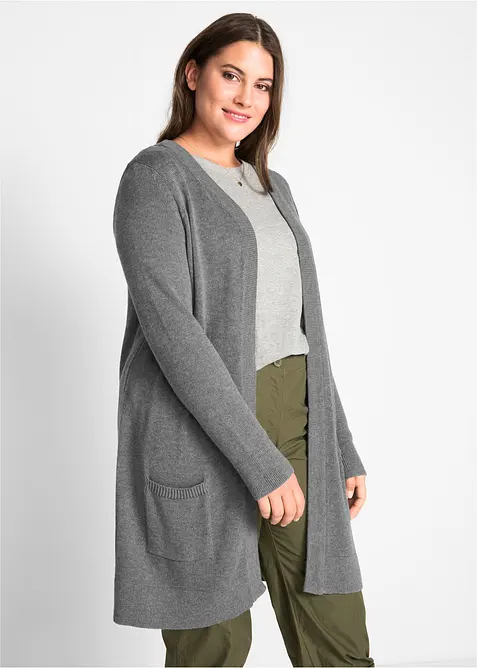 Longstrickjacke, Langarm, bonprix