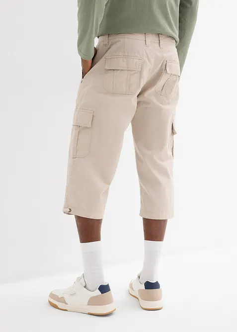 Cargo-Long-Bermuda aus reiner Baumwolle in Regular Fit, bonprix