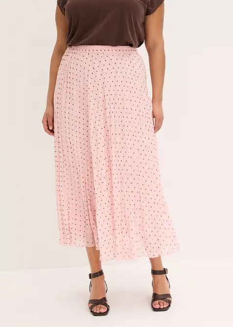 Jupe en mousseline effet froiss&eacute;, bonprix