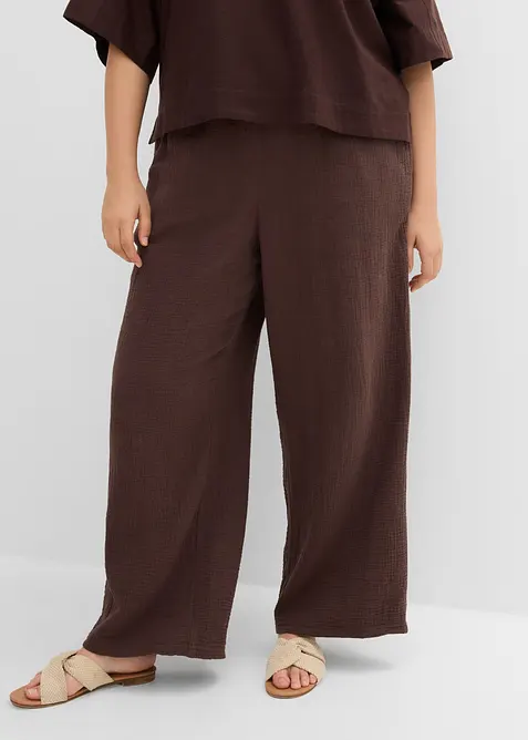Pantalon doux en gaze de coton, bonprix