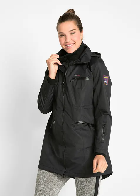 Parka de mi-saison imperm&eacute;able &agrave; capuche, style 2-en-1, bonprix