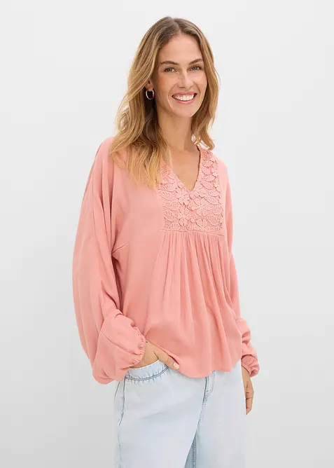 Tunikabluse aus feiner Viskose, bonprix