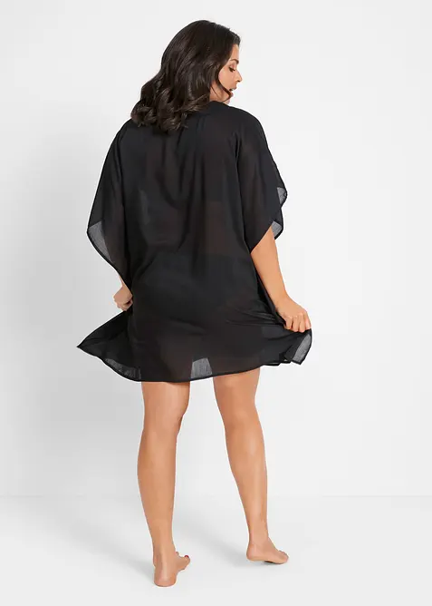 Tunique de plage transparente &agrave; col V, bonprix