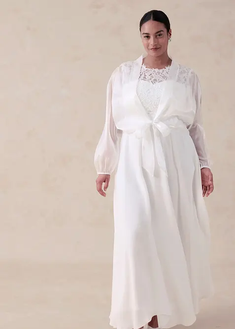 Bol&eacute;ro en tulle fin avec d&eacute;tail &agrave; nouer, bonprix