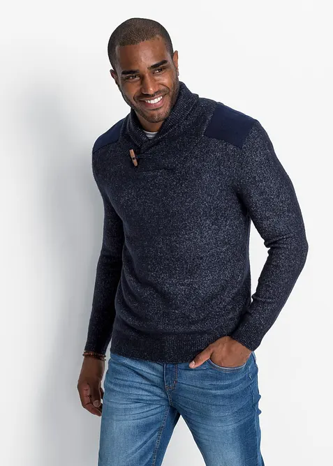 Feinstrickpullover mit Schalkragen, bonprix