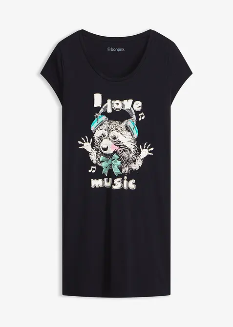 Kurzes Nachthemd aus reiner Bio-Baumwolle, bonprix