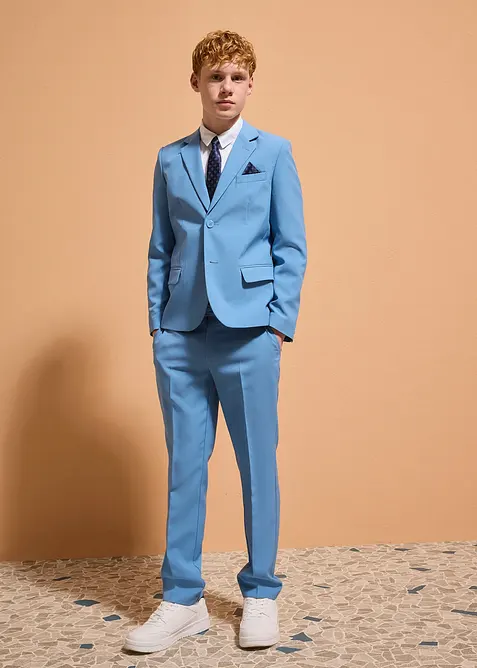 Anzug (4-tlg. Set) mit Hemd und Krawatte, bonprix