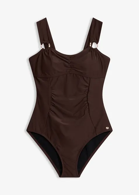 Light Shape-Badeanzug mit goldenen Details, bonprix