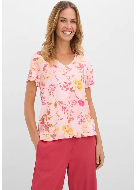 Shirt mit Bl&uuml;ten Print, bonprix