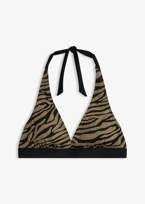 Neckholder-Bikinioberteil aus gl&auml;nzendem Material, bonprix