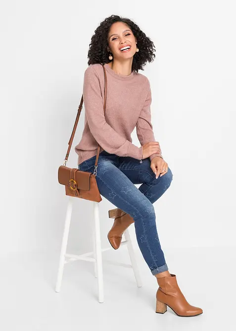 Pullover mit Ballon&auml;rmeln, bonprix