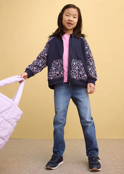 Sweat zipp&eacute; &agrave; capuche 100% coton, bonprix