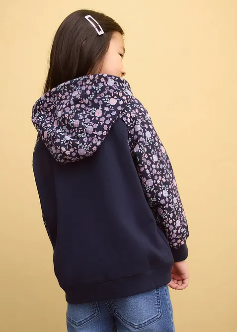 Sweat zipp&eacute; &agrave; capuche 100% coton, bonprix