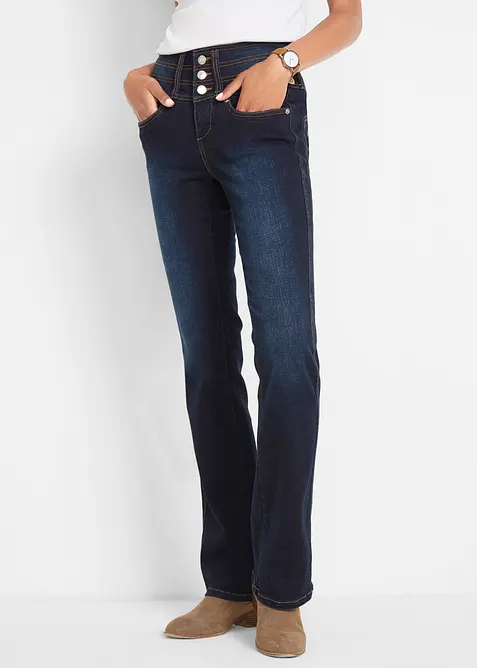 Jean bootcut taille haute, sculptant, bonprix