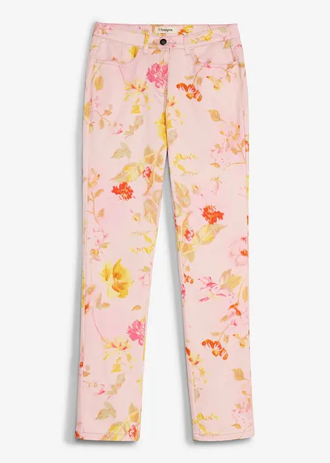 Pantalon extensible &agrave; imprim&eacute; floral, bonprix