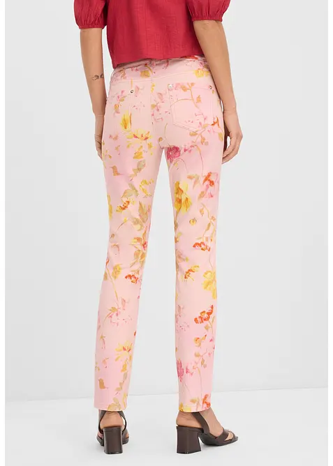 Stretch-Hose mit Bl&uuml;ten Print, bonprix