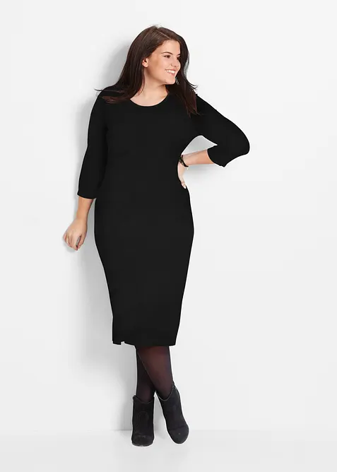 Shirt-Kleid mit 3/4-&Auml;rmeln, bonprix