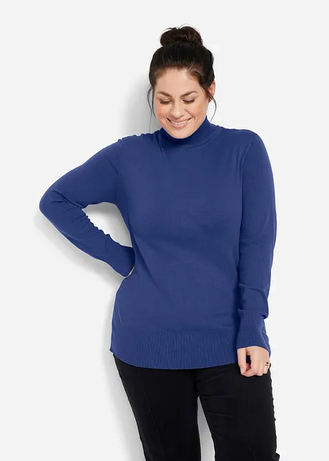 Pull col roul&eacute; basique, bonprix