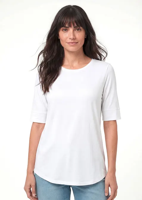 T-shirt long et doux en viscose, bonprix