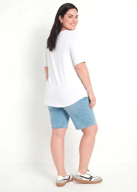 T-shirt long et doux en viscose, bonprix