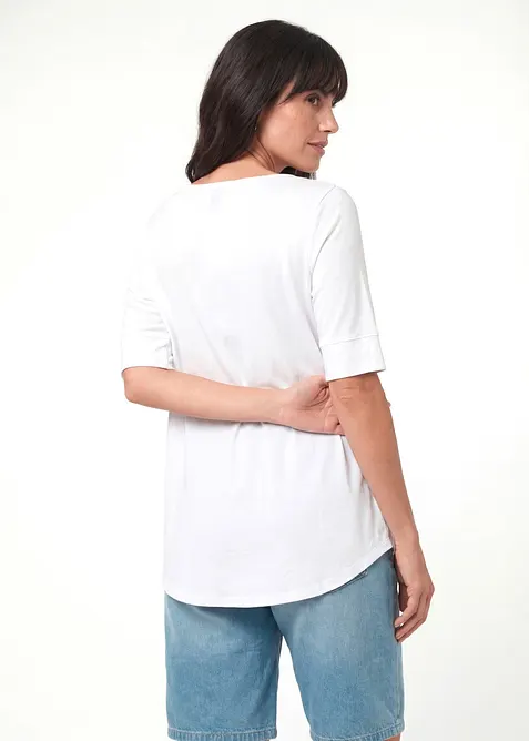 T-shirt long et doux en viscose, bonprix