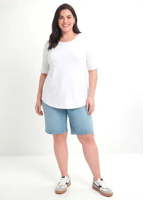 T-shirt long et doux en viscose, bonprix