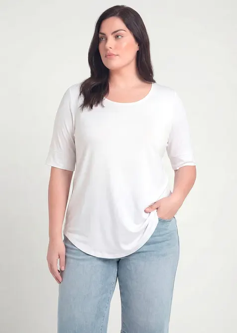 T-shirt long et doux en viscose, bonprix